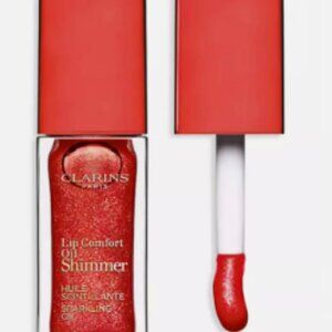 Clarins Lip Comfort Oil Shimmer 07-Red Hot 0.2 oz - NEW - UNUSED- NO BOX
